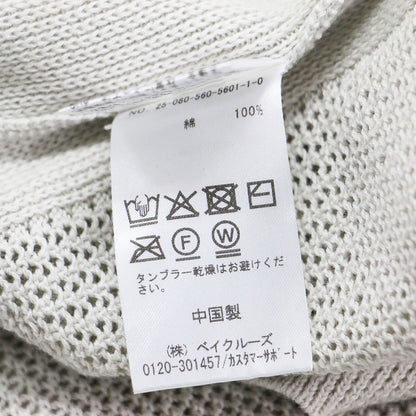 Lisiere 25春夏 メッシュ ワイド プルオーバー / ニット クルーネック フレンチスリーブ シアー コットン