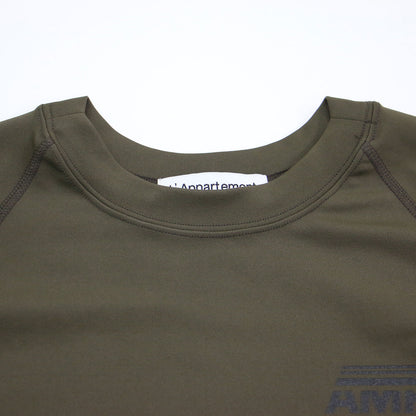 × AMERICANA 25春夏 クール リラックス Tシャツ / Cool Relax Tee プルオーバー 5分袖 ラグラン クルーネック ロゴ ワイド 接触冷感