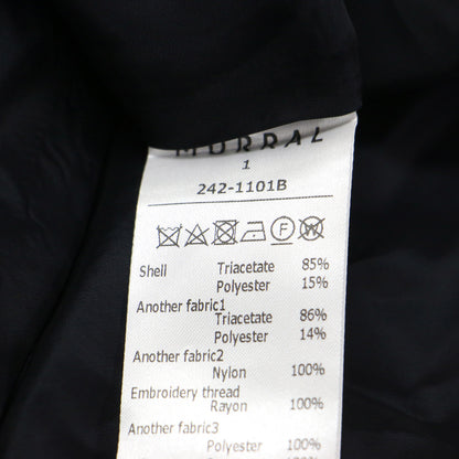 24秋冬 花柄 刺繍 レース ドレス / Framed flower lace dress ワンピース 長袖 ロング丈 ボトルネック ラグランスリーブ