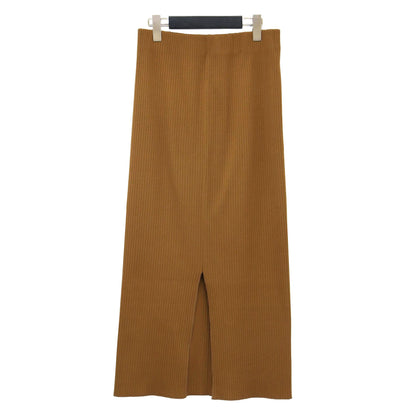 24春夏 トタンテレコ タイトスカート / ロング丈 Iライン スリット ウエストゴム ストレッチ コットン