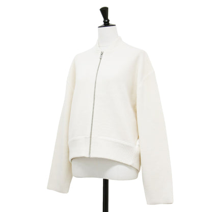 24秋冬 ボンバー フェルト 切替 ニット ブルゾン / Chelsea Satin Combo Kensie ジャケット 長袖 ギャザー ドロップショルダー ウール カシミヤ