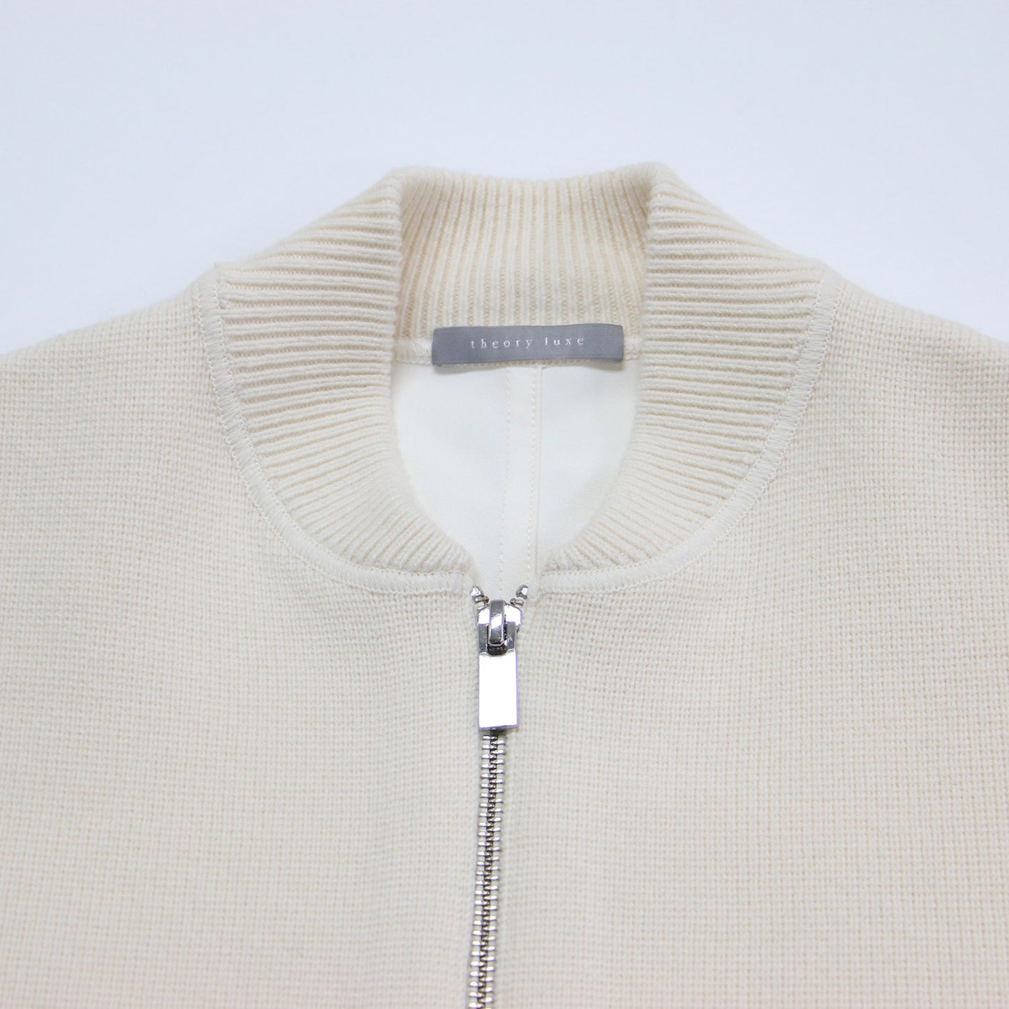 24秋冬 ボンバー フェルト 切替 ニット ブルゾン / Chelsea Satin Combo Kensie ジャケット 長袖 ギャザー ドロップショルダー ウール カシミヤ