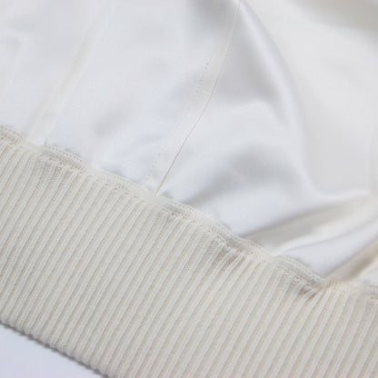 24秋冬 ボンバー フェルト 切替 ニット ブルゾン / Chelsea Satin Combo Kensie ジャケット 長袖 ギャザー ドロップショルダー ウール カシミヤ