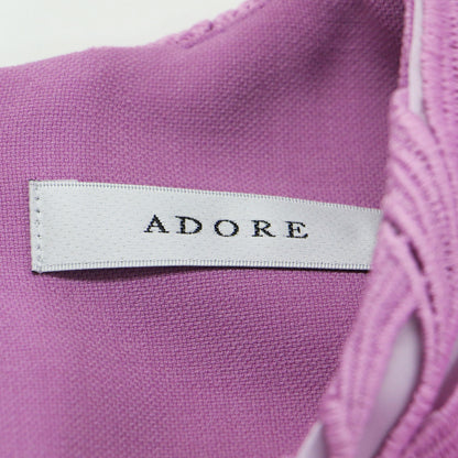 22秋冬 モダンリーフレース Aライン ワンピース / ロングワンピース Vネック ノースリーブ