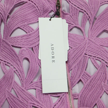 22秋冬 モダンリーフレース Aライン ワンピース / ロングワンピース Vネック ノースリーブ