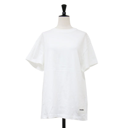 コットン オーバーTシャツ / カットソー 半袖 クルーネック ワイド