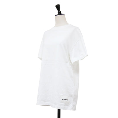 コットン オーバーTシャツ / カットソー 半袖 クルーネック ワイド
