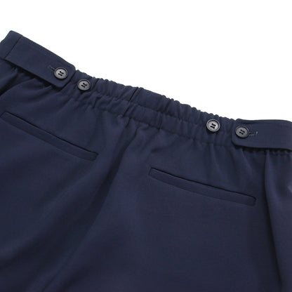 21春夏 クレープ テーパード プルオンパンツ / SYNTHETIC CREPE ADJUSTABLE PULL ON ウエストゴム ストレッチ