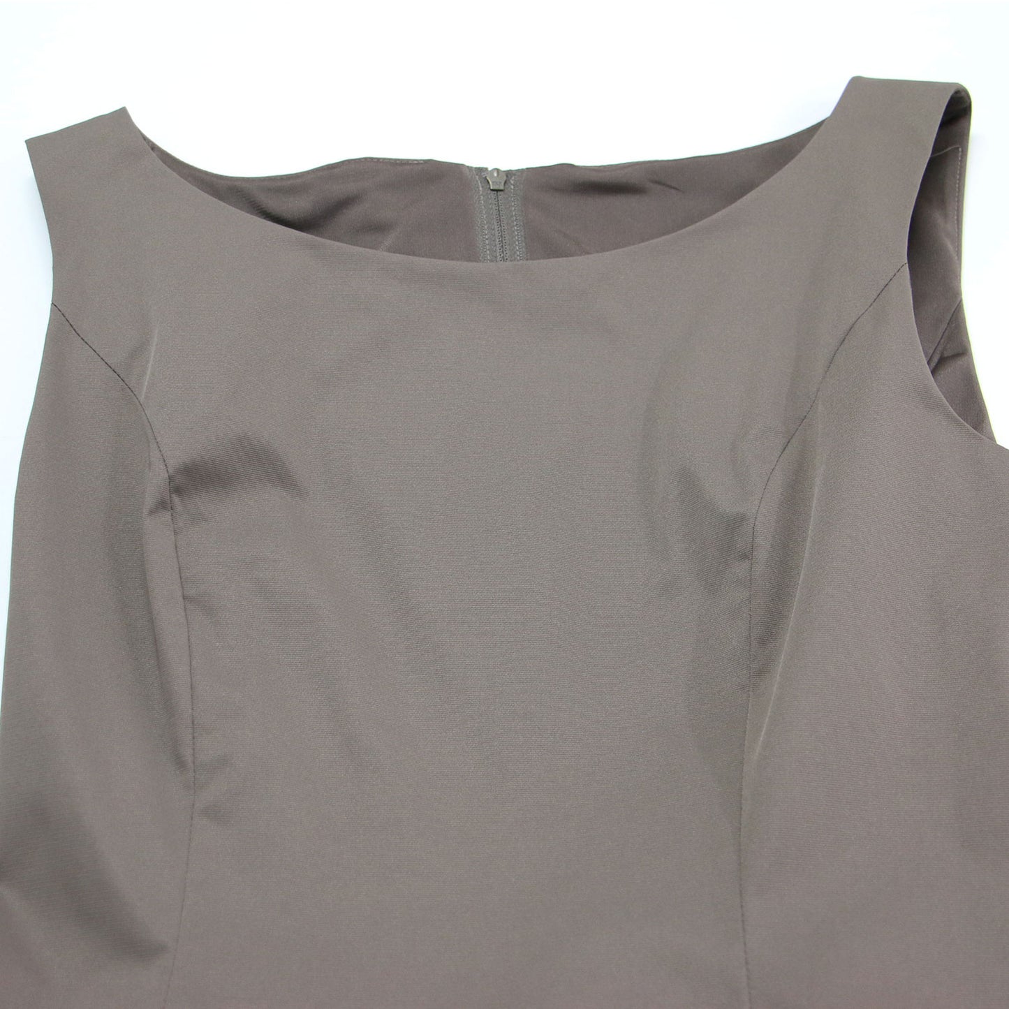 ノースリーブ タック フレア ワンピース / ミディワンピース ナイロン