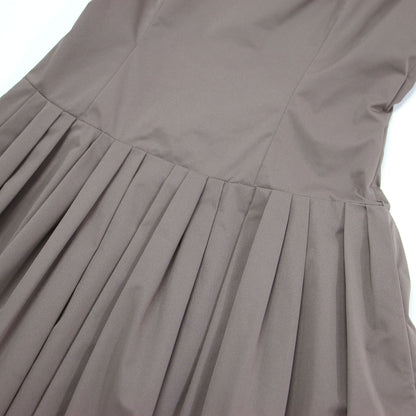 ノースリーブ タック フレア ワンピース / ミディワンピース ナイロン