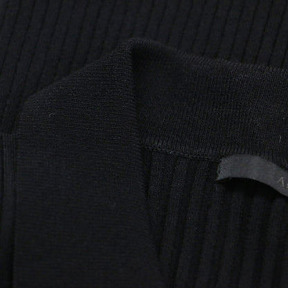 25春夏 ワイド リブ カーディガン / 5分袖 襟付き ボタン