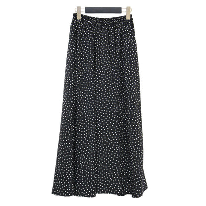 22秋冬 カーニバル ポルカドット フレアスカート / polka dot flared skirt Carnival ウエストゴム ロング丈 タック