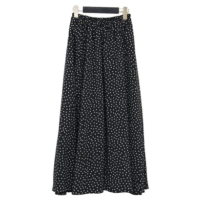 22秋冬 カーニバル ポルカドット フレアスカート / polka dot flared skirt Carnival ウエストゴム ロング丈 タック