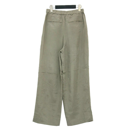 25春夏 1タック フィブリルパンツ / ワイドパンツ ストレート サテン