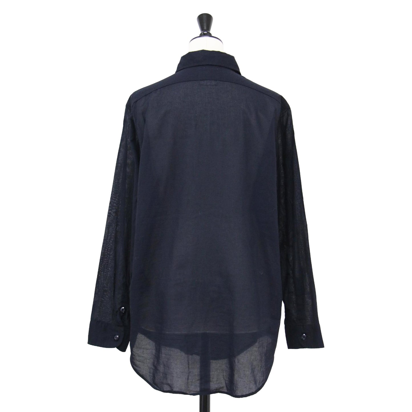 × martinique 別注 25春夏 コットンボイル ミリタリーシャツ / HAMPTON SHIRT COTTON VOILE 長袖 ボックスシルエット ラウンドヘム 刺繍 コットン