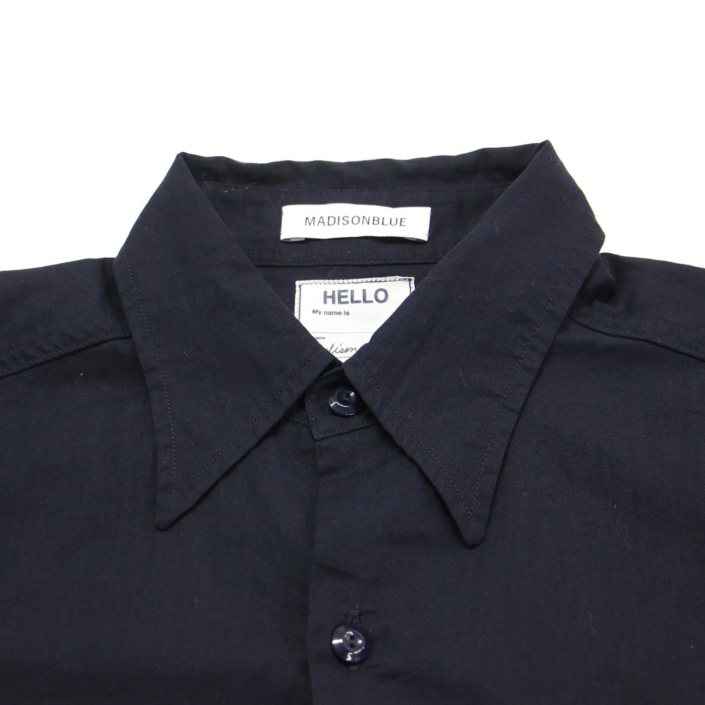× martinique 別注 25春夏 コットンボイル ミリタリーシャツ / HAMPTON SHIRT COTTON VOILE 長袖 ボックスシルエット ラウンドヘム 刺繍 コットン