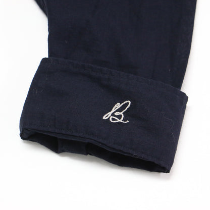 × martinique 別注 25春夏 コットンボイル ミリタリーシャツ / HAMPTON SHIRT COTTON VOILE 長袖 ボックスシルエット ラウンドヘム 刺繍 コットン