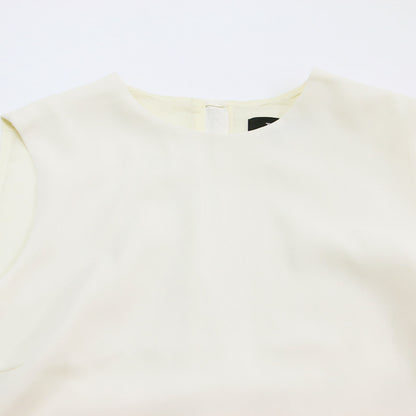 24春夏 バックファスナー ノースリーブ ブラウス / Admiral Crepe SL Clean Shell プルオーバー クルーネック コンパクト スリット