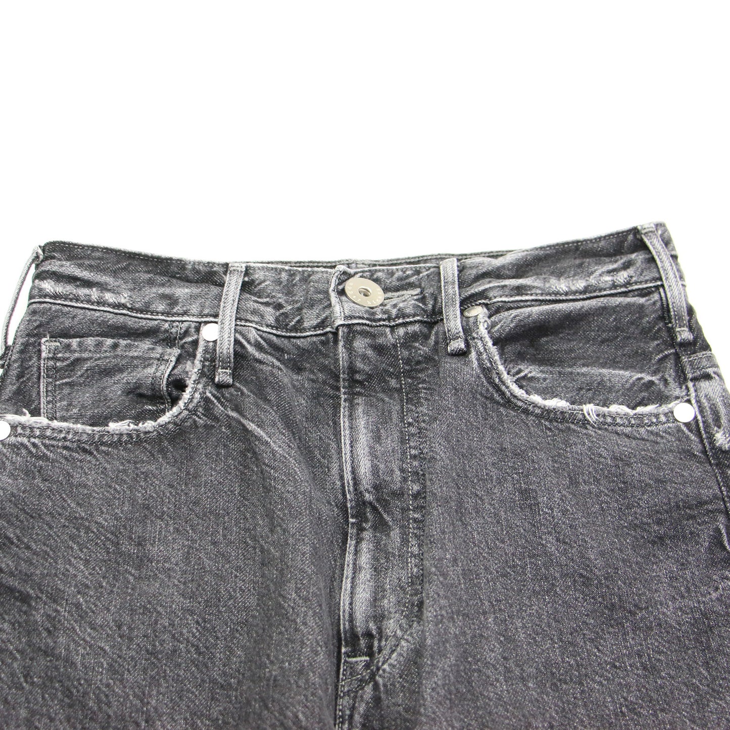 × Marisol 別注 24秋冬 ザ カズン ダメージ加工 デニムパンツ / THE COUSIN ハイウエスト ストレート 5ポケット カットオフ ユーズドライク コットン