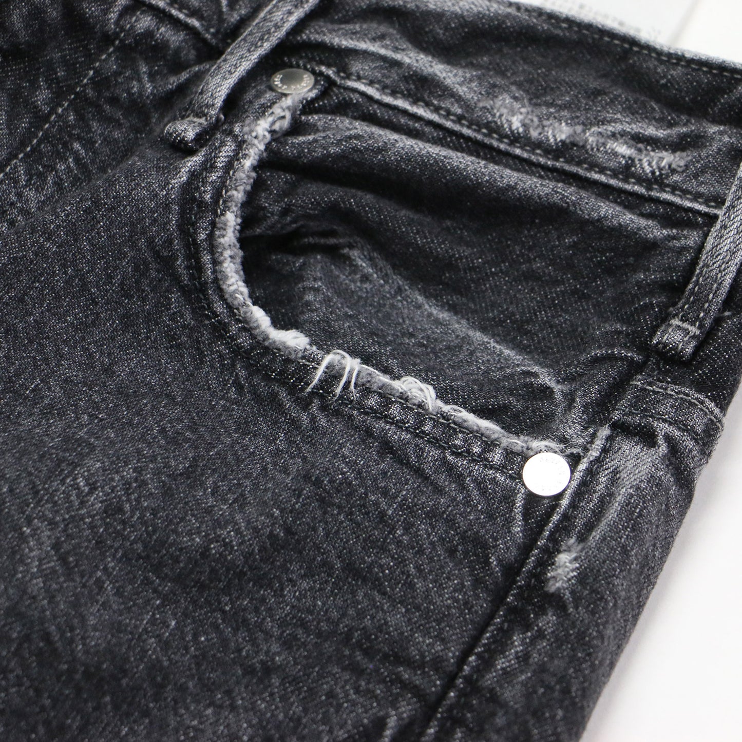 × Marisol 別注 24秋冬 ザ カズン ダメージ加工 デニムパンツ / THE COUSIN ハイウエスト ストレート 5ポケット カットオフ ユーズドライク コットン