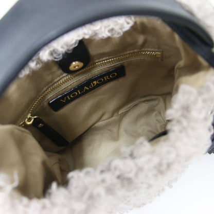 23秋冬 ELMO エコファー 2WAY ハンドバッグ / ELMO ショルダーバッグ タッセル チャーム ゴールド金具