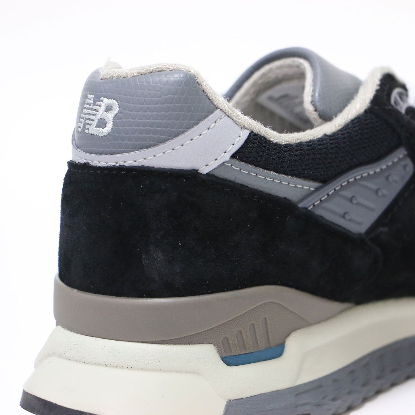 U998BL / ローカット レースアップ レザー スエード スニーカー