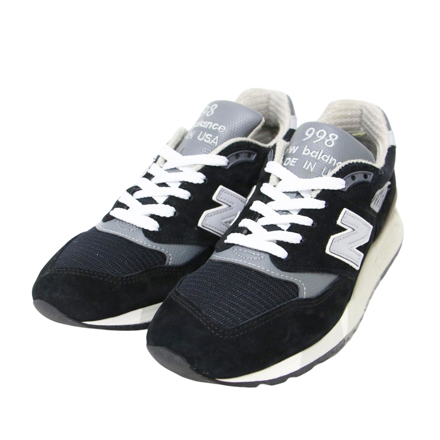 U998BL / ローカット レースアップ レザー スエード スニーカー