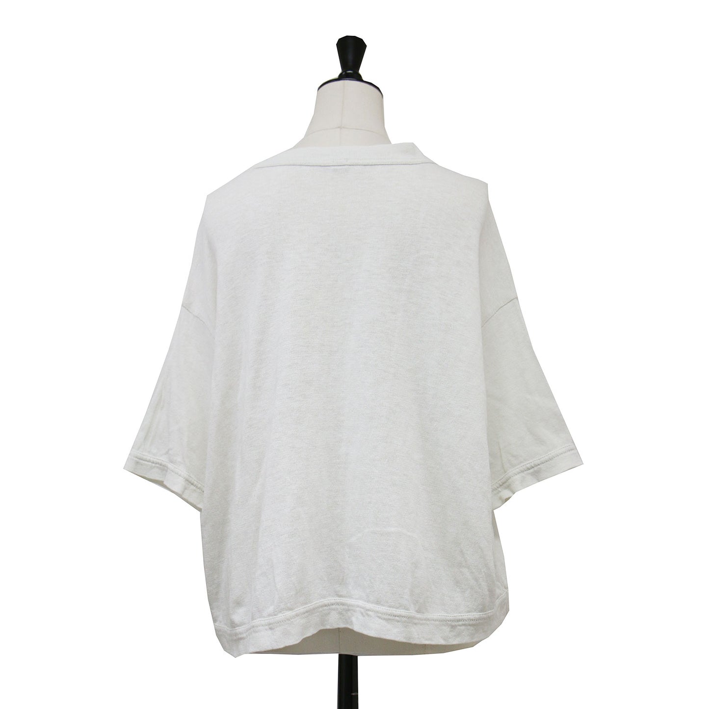 ギマニットのショートスウェットTシャツ / カットソー 半袖 クルーネック ワイド ドロップショルダー ロゴ 刺繍 コットン