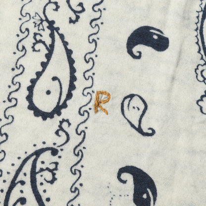 クジラ柄 コットン バンダナ / スカーフ 総柄 ブランドロゴ 刺繍 正方形
