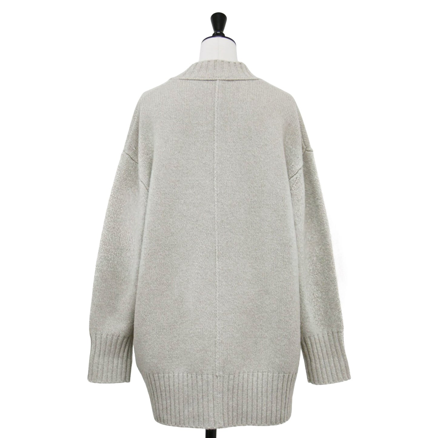 21秋冬 ラムカシミヤ Vネック カーディガン / ニット 長袖 ワイド ドロップショルダー ウール