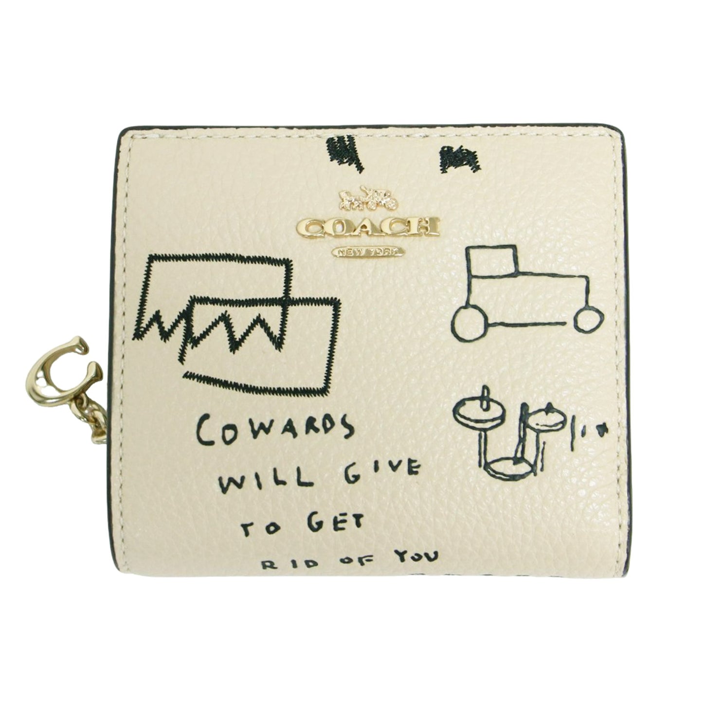 × JEAN-MICHEL BASQUIAT Wallet / ジャン＝ミシェル バスキア スナップ ウォレット 二つ折り 財布 コンパクト チャーム