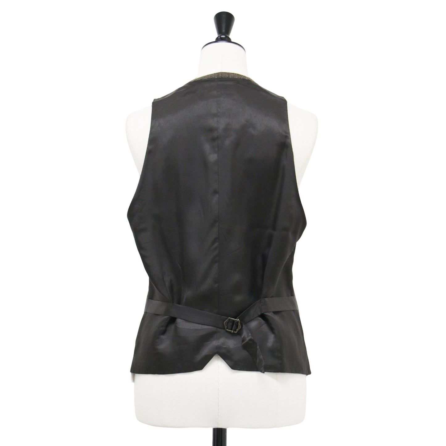 Lisiere 22秋冬 ヨリモク ヴィンテージ ベスト / Vintage Vest Vネック チェック柄 ツイード ウール