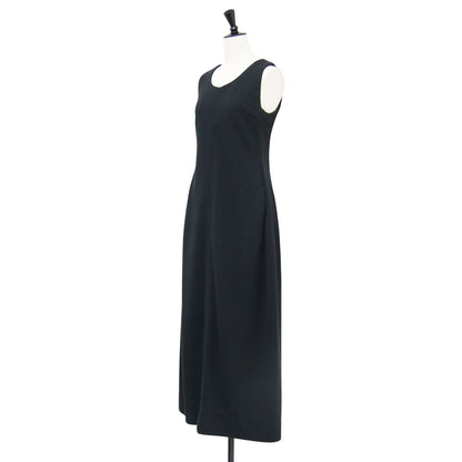 23春夏 ノースリーブ パイル バルーンドレス / ワンピース クルーネック マキシ丈 フレア ストレッチ