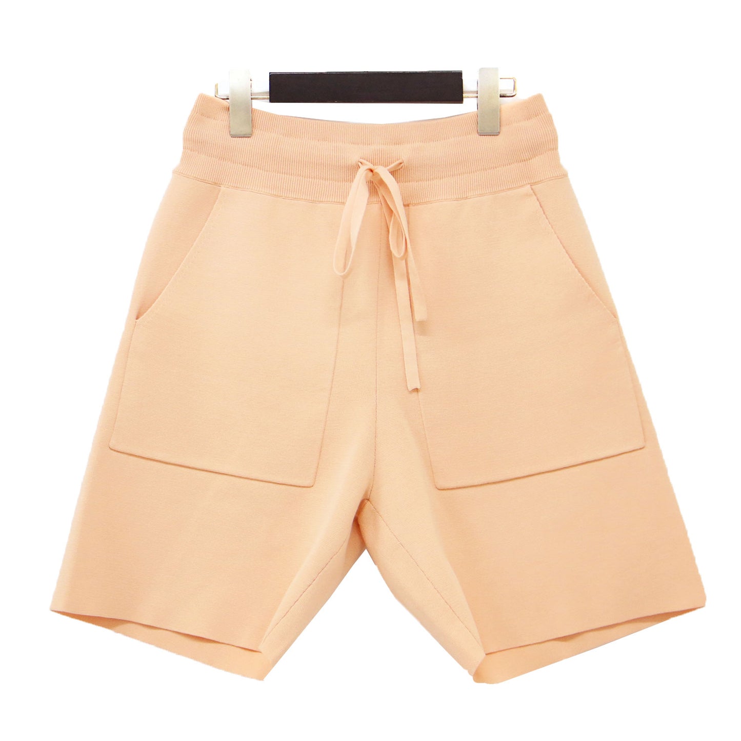 24春夏 コットン ミラノリブ スミスショーツ / SMITH SHORTS ハーフパンツ ウエストゴム フレア ニット