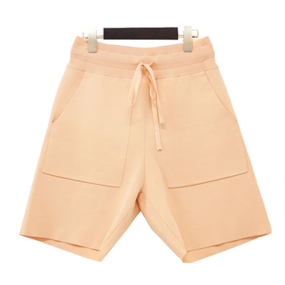 24春夏 コットン ミラノリブ スミスショーツ / SMITH SHORTS ハーフパンツ ウエストゴム フレア ニット