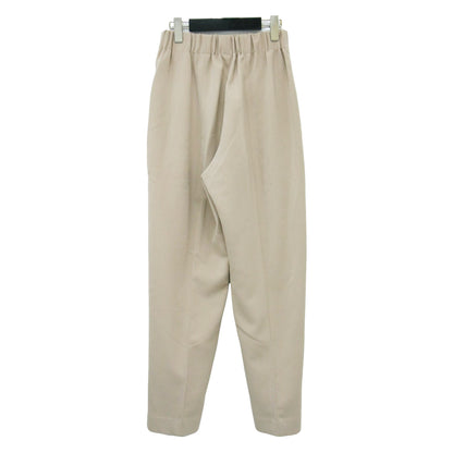 スポンジ ダブルクロス ゴム テーパードパンツ / スラックス センタープレス ハイウエスト ストレッチ