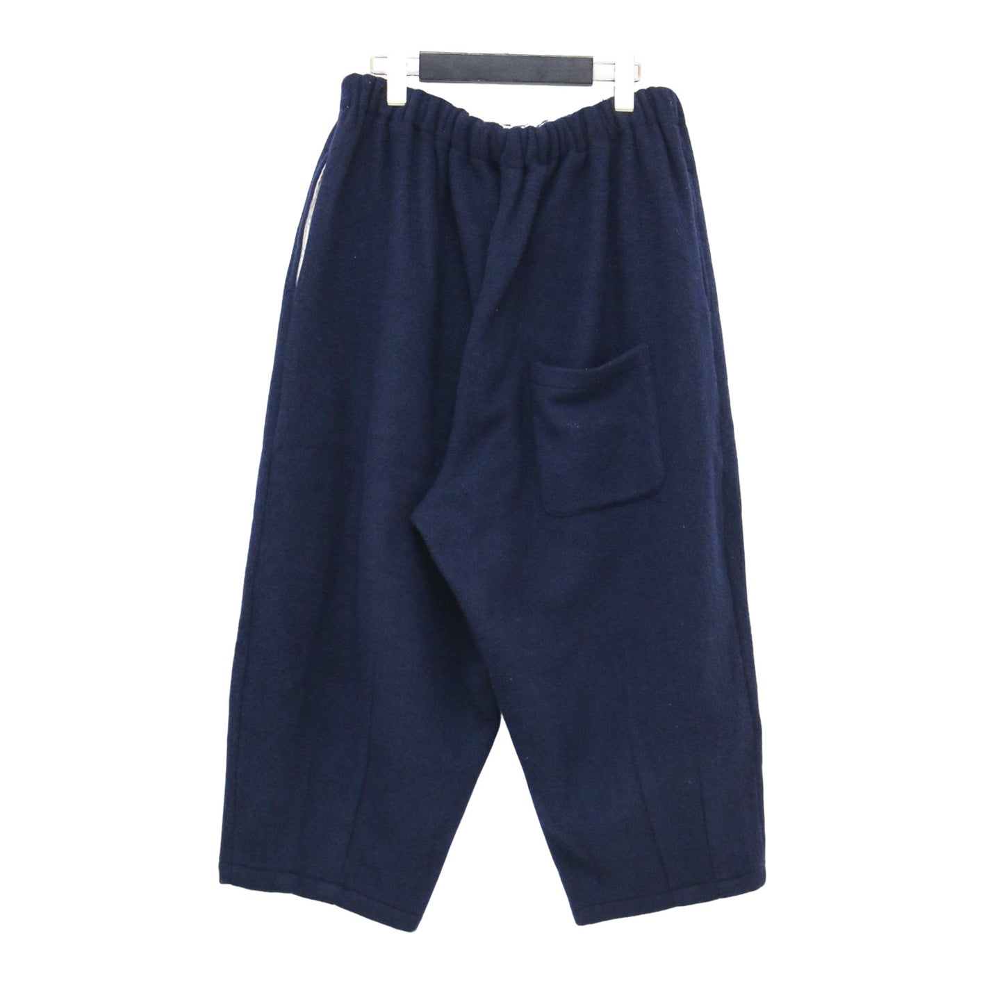 縮絨ウール フランネル バルーンパンツ / ワイドパンツ テーパード ウエストゴム