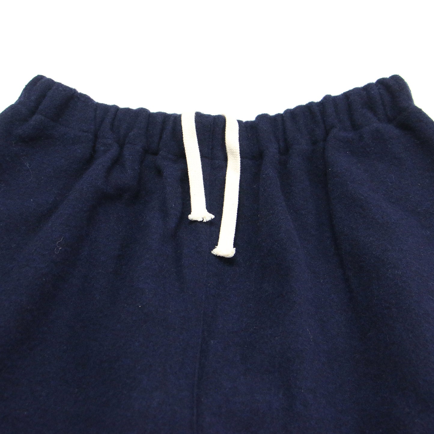 縮絨ウール フランネル バルーンパンツ / ワイドパンツ テーパード ウエストゴム