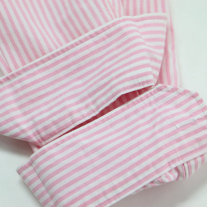 スクエア ビッグ ストライプシャツ / HERB SQUARE STRIPE SHIRT ブラウス 長袖 ドロップショルダー ワイド コットン ウォッシャブル