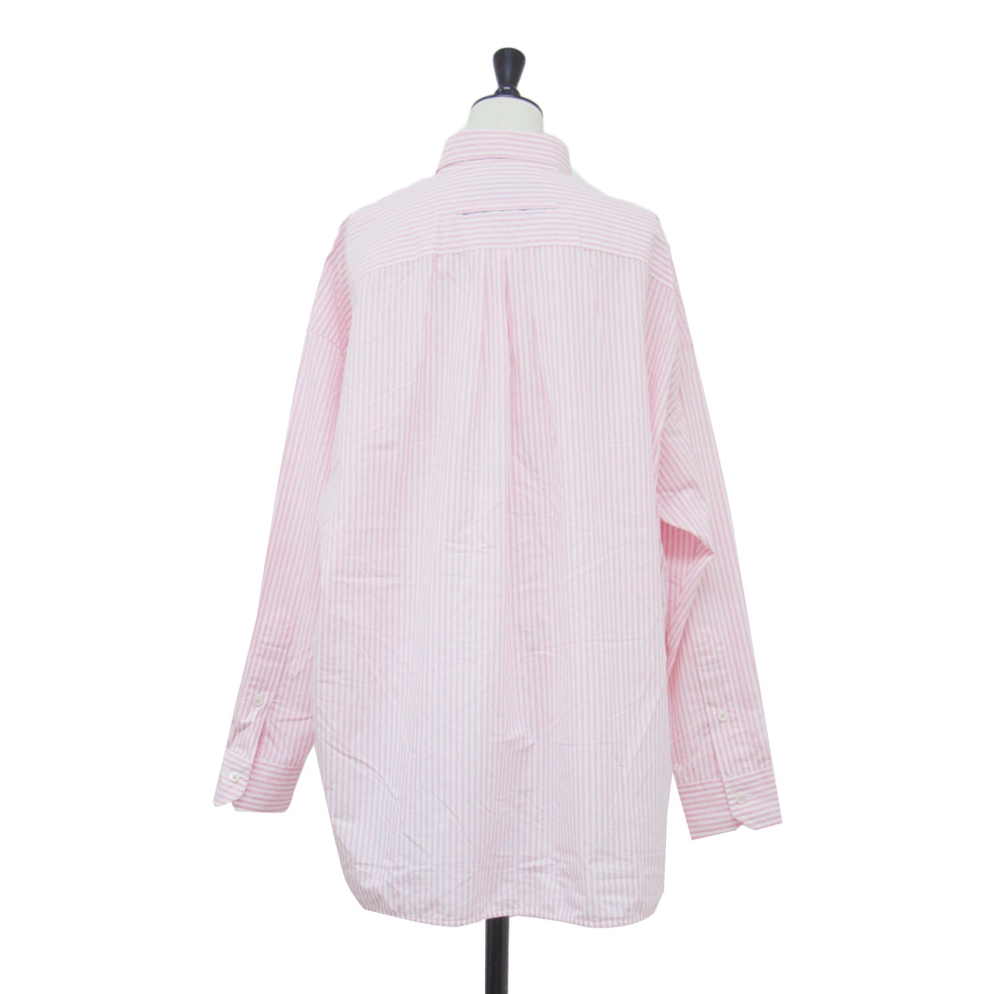 スクエア ビッグ ストライプシャツ / HERB SQUARE STRIPE SHIRT ブラウス 長袖 ドロップショルダー ワイド コットン ウォッシャブル