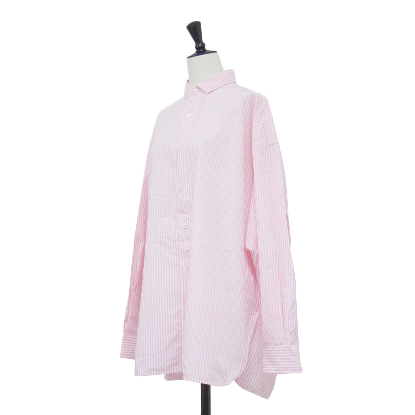 スクエア ビッグ ストライプシャツ / HERB SQUARE STRIPE SHIRT ブラウス 長袖 ドロップショルダー ワイド コットン ウォッシャブル