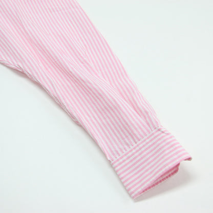 スクエア ビッグ ストライプシャツ / HERB SQUARE STRIPE SHIRT ブラウス 長袖 ドロップショルダー ワイド コットン ウォッシャブル