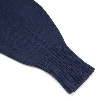 23秋冬 コットン ウール ハイネックニット / プルオーバー 長袖 スリット ワイド ドロップショルダー