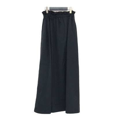 24春夏 ギャザーマキシスカート / GATHER MAXI SKIRT ロングスカート Aライン フレア ウエストゴム ドローコード サイドスリット ウォッシャブル