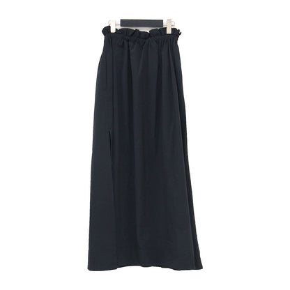 24春夏 ギャザーマキシスカート / GATHER MAXI SKIRT ロングスカート Aライン フレア ウエストゴム ドローコード サイドスリット ウォッシャブル