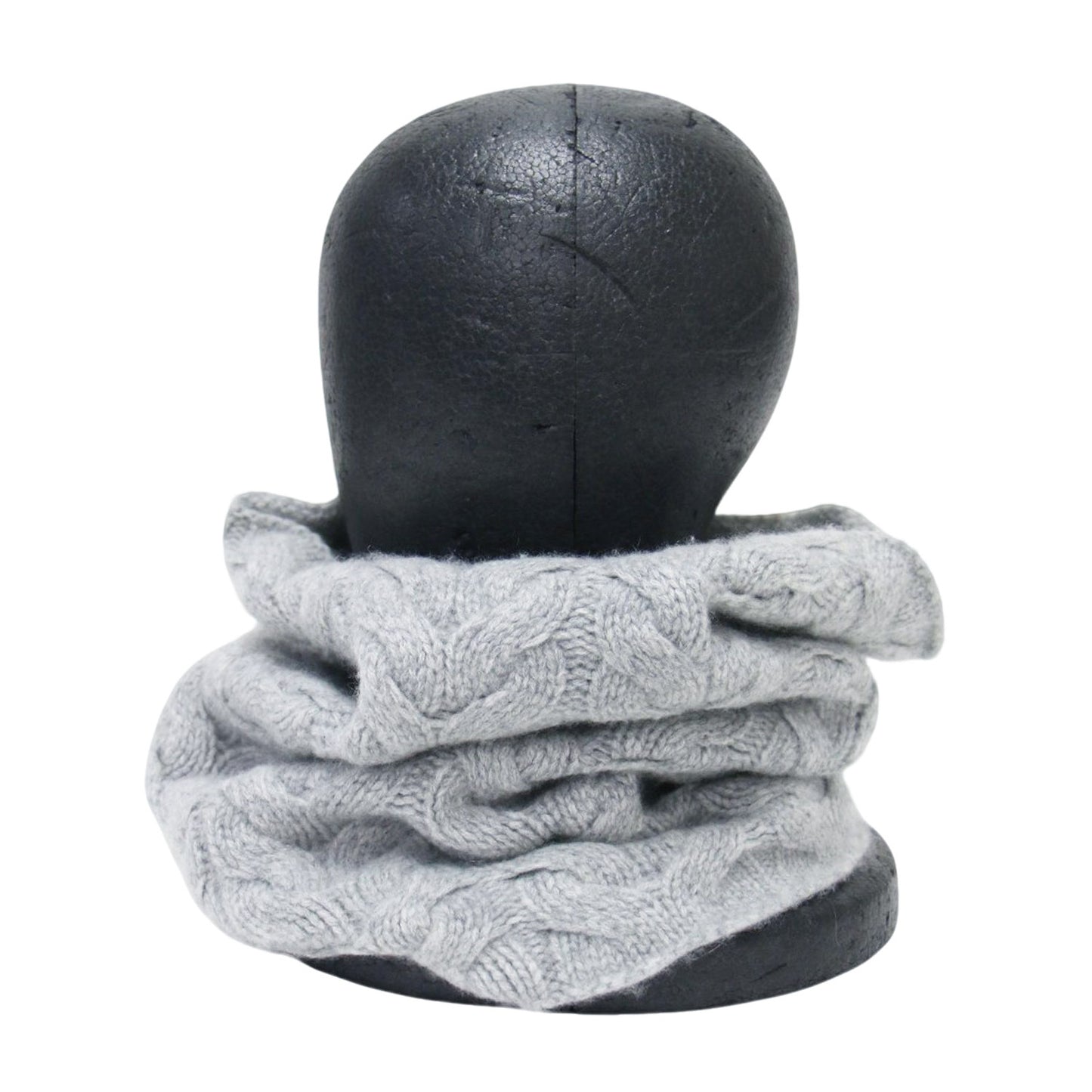 カシミヤ ケーブル編み スヌード / マフラー ニット ローゲージ