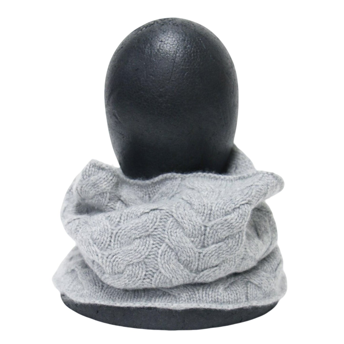 カシミヤ ケーブル編み スヌード / マフラー ニット ローゲージ