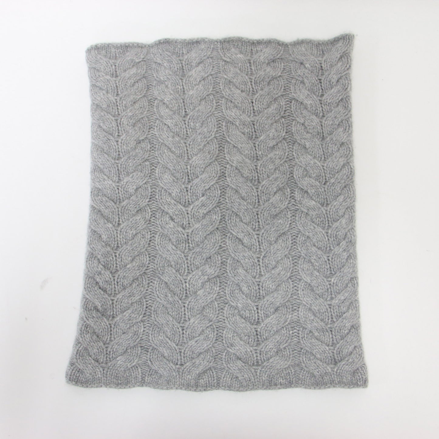 カシミヤ ケーブル編み スヌード / マフラー ニット ローゲージ