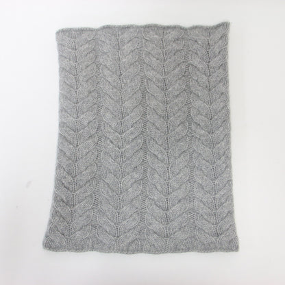 カシミヤ ケーブル編み スヌード / マフラー ニット ローゲージ