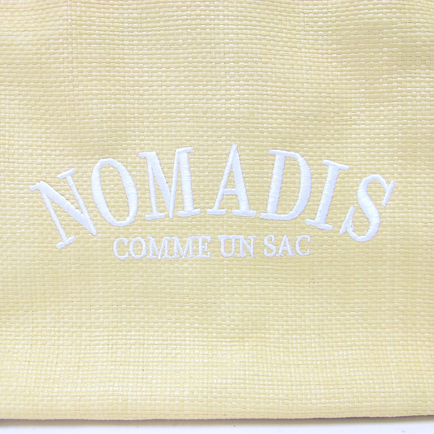 25春夏 刺繍 メッシュ ハンドバッグ / SAC SQ MESH トートバッグ ダブルハンドル スクエア型 ロゴ パラコード